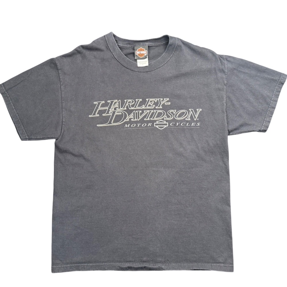 Harley Davidson Mt Cheaha Oxford AL T‎ Shirt Large Made USA Hanes Beefy